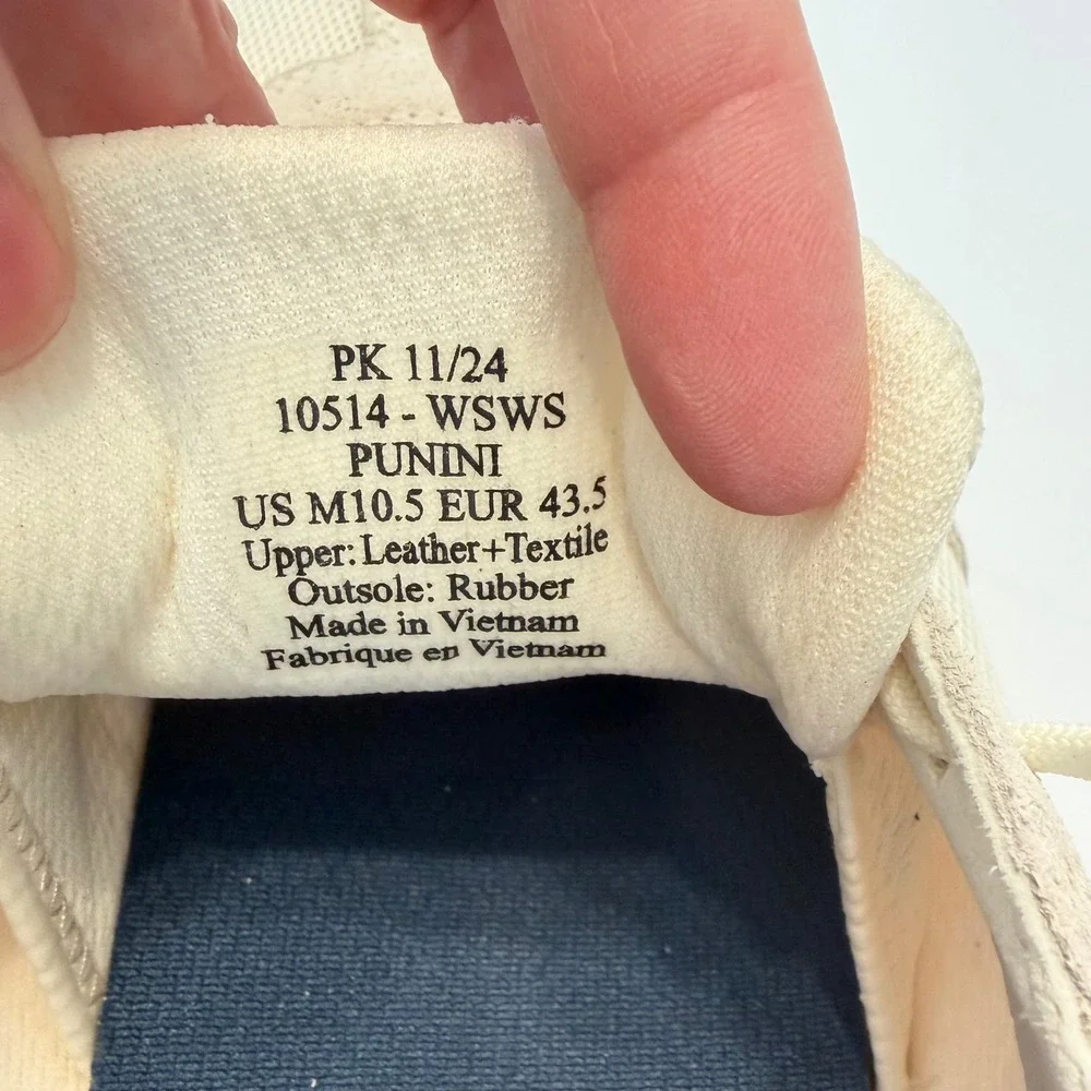 NEW OluKai Punini Mens White Sand Mesh Suede Drop-In Heel Sneakers  10.5M Casual